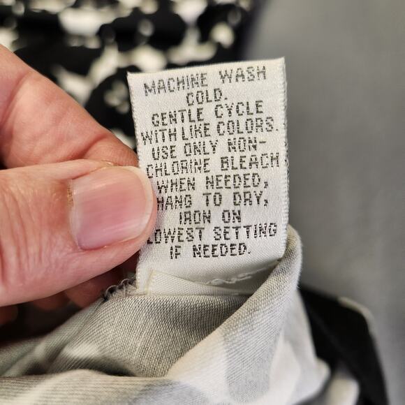 DONNA RICCO Sleeveless Knee Length Dress Womens 6 Floral Black White Cut Out - Picture 6 of 12